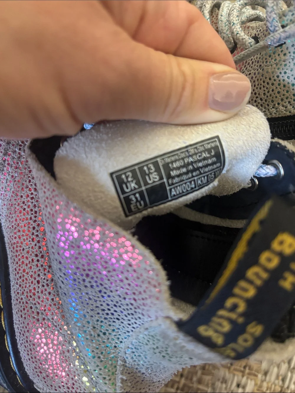 Dr. Martens shiny iridescent